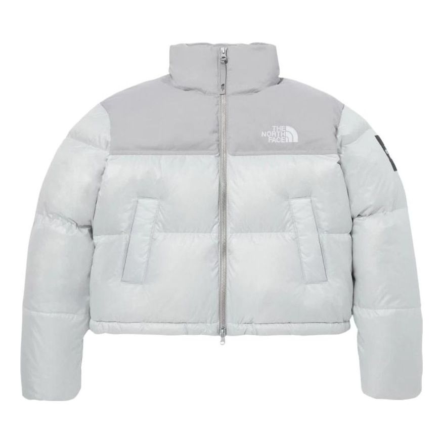 (WMNS) The North Face White Label Novelty Nuptse Down Jacket Asia Sizing 'Ice Grey' NJ1DP85L