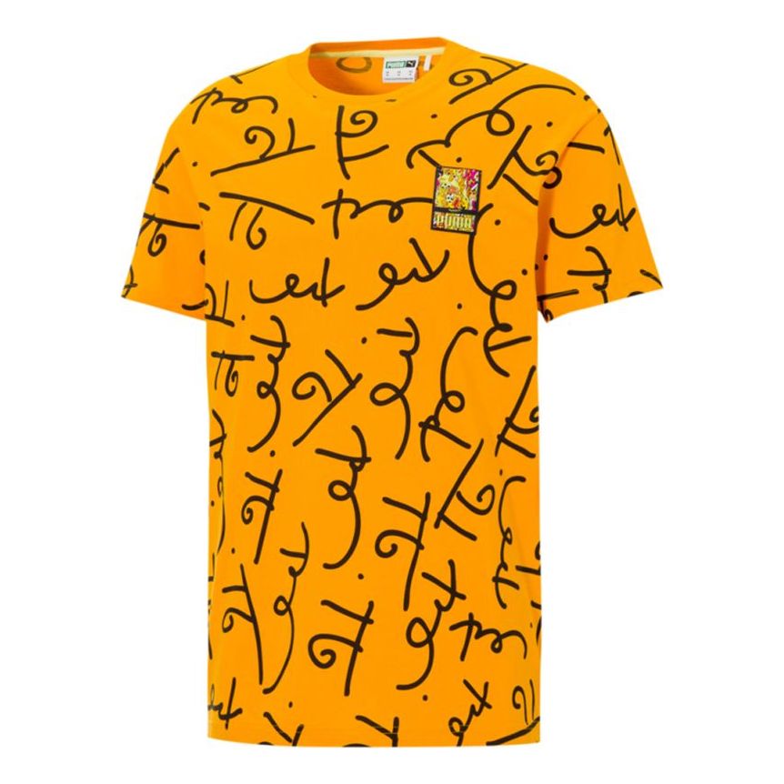 PUMA x BRITTO Unisex Aop Round-neck Gold/Yellow 532235-30