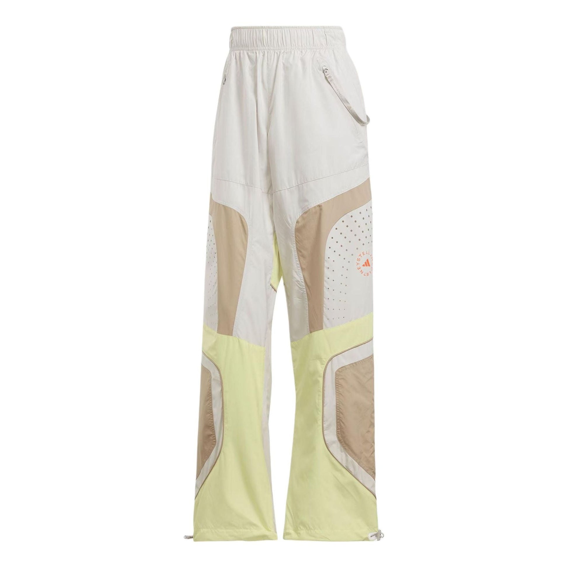 (WMNS) adidas By Stella McCartney Woven Track Pants Asia Sizing 'White Yellow' IT7529