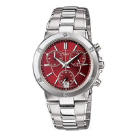 CASIO SHEEN Waterproof Stainless Steel Strap Red Analog SHN-5005D-4A