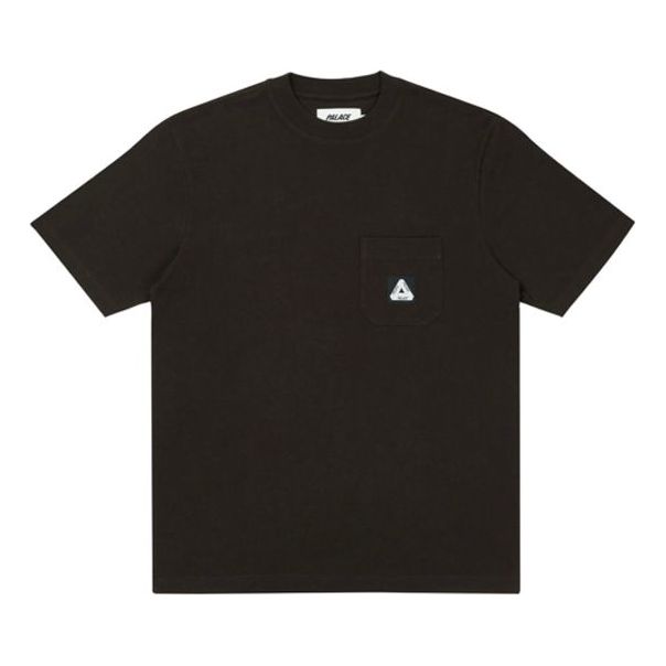 PALACE Patch Pocket T-Shirt Black Basic Triangle Short Sleeve Unisex P19ES117