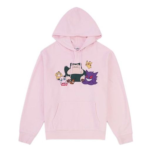 Men's Levis x Pokmon Crossover Cartoon Printing Pink 59216-0003