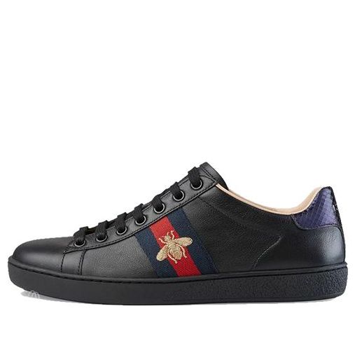 (WMNS) Gucci Ace Embroidered Low 'Black' 431942-A38G0-1284