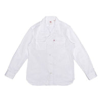 Men's Levis Casual lapel Long Sleeves Shirt White 85489-0001