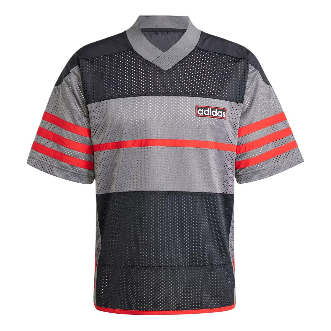 adidas Adicolor Adibreak Mesh Jersey Asia Sizing 'Black Grey Red' IR7994
