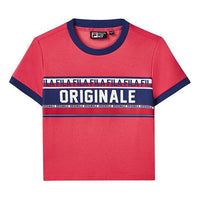 (WMNS) FILA Casual Sports Alphabet Printing Breathable Short Sleeve Red F11W128173F-PC