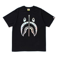 Men's BAPE Hologram Shark Tee Laser Short Sleeve Black TBD-BAPE-10