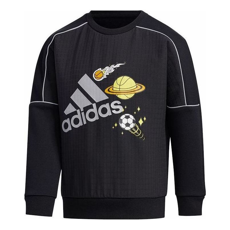 (GS) adidas Graphic Sweaters Asia Sizing 'Black White' FM9697
