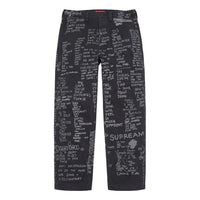 Supreme Gonz Poems Chino Pants 'Black White' SUP-SS23-213