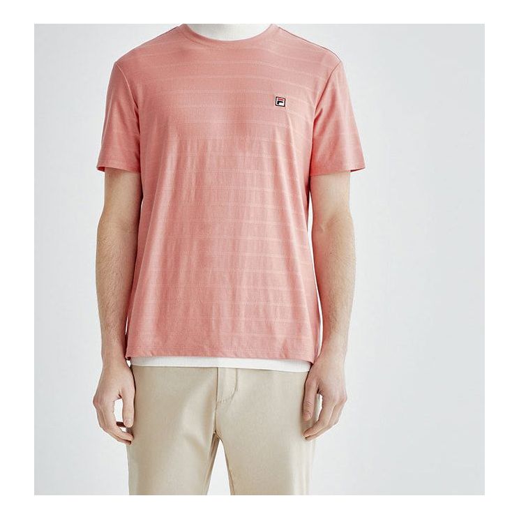 FILA Breathable Stripe Minimalistic Short Sleeve Pink F11M021101F-PK