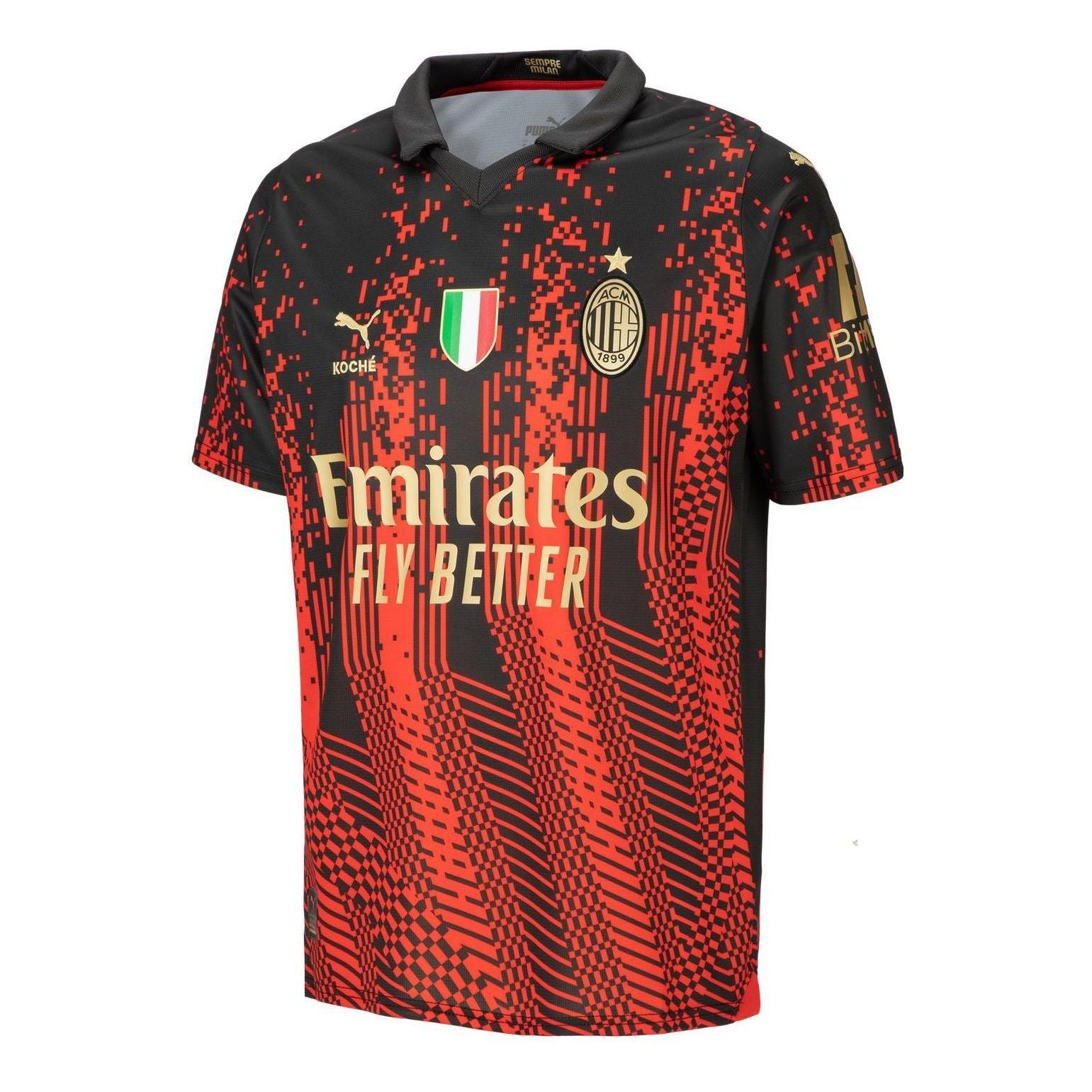 PUMA Ac Milan 2022/2023 4th Away Champions Jersey Stadium Version 'Red' 77336201