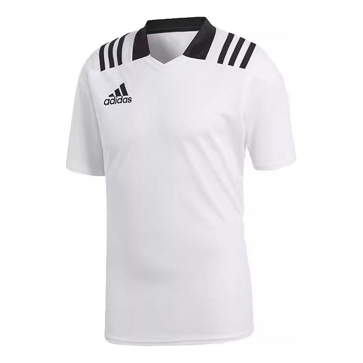 adidas Short Sleeve 3 Stripe Team Jersey 'White' CD7965