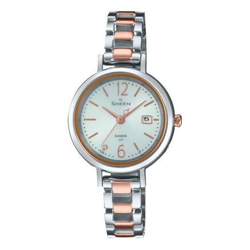 CASIO SHEEN Series Solar Powered /Rose-Gold/White Silver Analog SHW-5400JLTD-7AJR