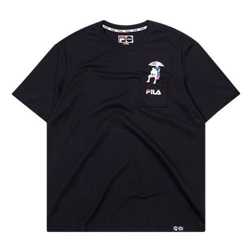 FILA FUSION Series Short Sleeve Unisex Black T11U036108F-BK