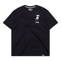 FILA FUSION Series Short Sleeve Unisex Black T11U036108F-BK