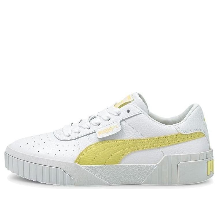 (WMNS) PUMA Cali Casual Sneakers White/Yellow 369155-32