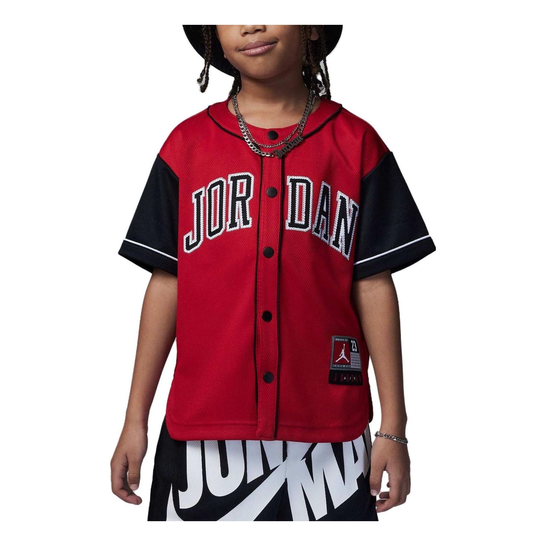 (PS) Air Jordan Logo Baseball Shirts 'Red' FQ0568-687