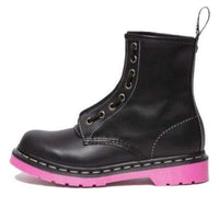 (WMNS) Dr. Martens 1460 Wanama Leather Jungle Zip Boots 'Black Pink 30925001