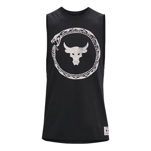 Under Armour Project Rock Same Game Tank Top 'Black White' 1361722-001
