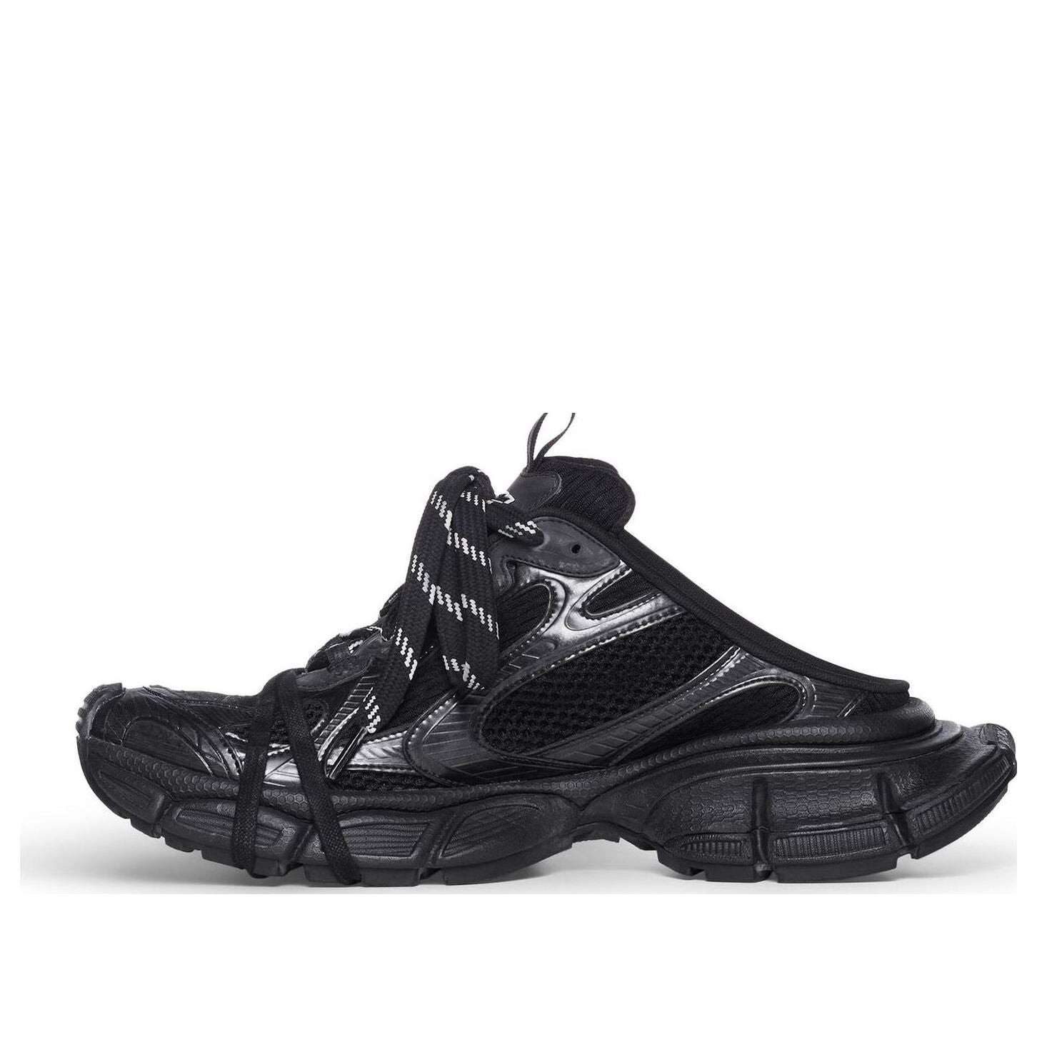 Balenciaga 3XL Mules 'Black Mesh and Polyurethane' 742672W3XL11010