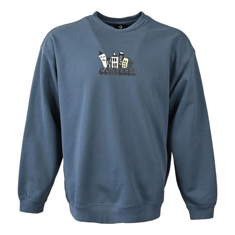 Converse Spring Up Graphic Crew Sweatshirt Asia Sizing 'Blue' 10025464-A02