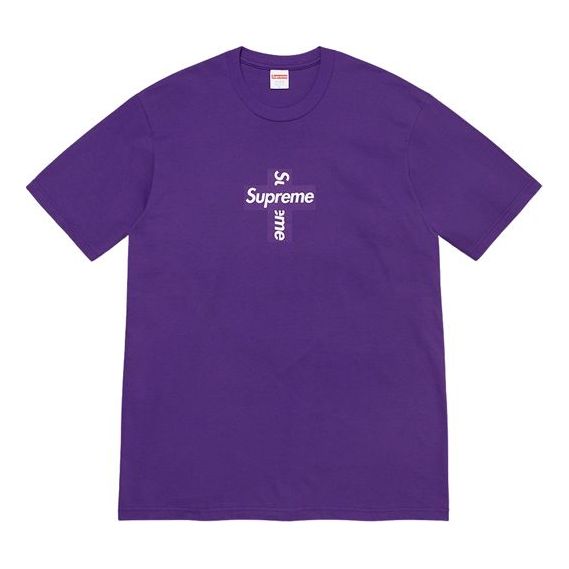 Supreme Week 17 Cross Box Logo Tee LogoT SUP-FW20-371-PUR