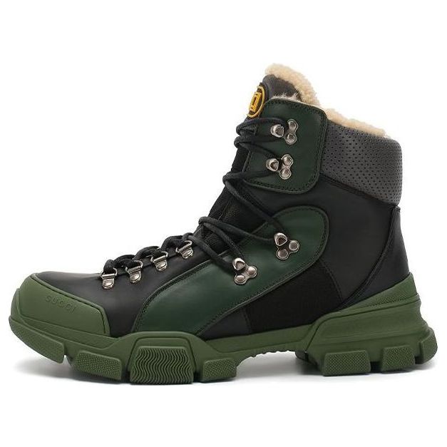 Gucci Flashtrek High-top With Wool 'Black Green' 548714-D6090-1087