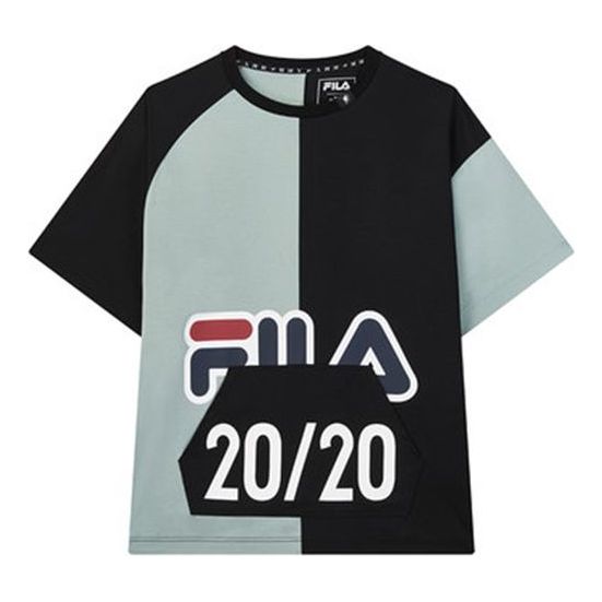 Men's FILA x MIHARA YASUHIRO/ Mihara Yasuhiro Loose Short Sleeve Black Splicing T-Shirt F71M038108F-BK