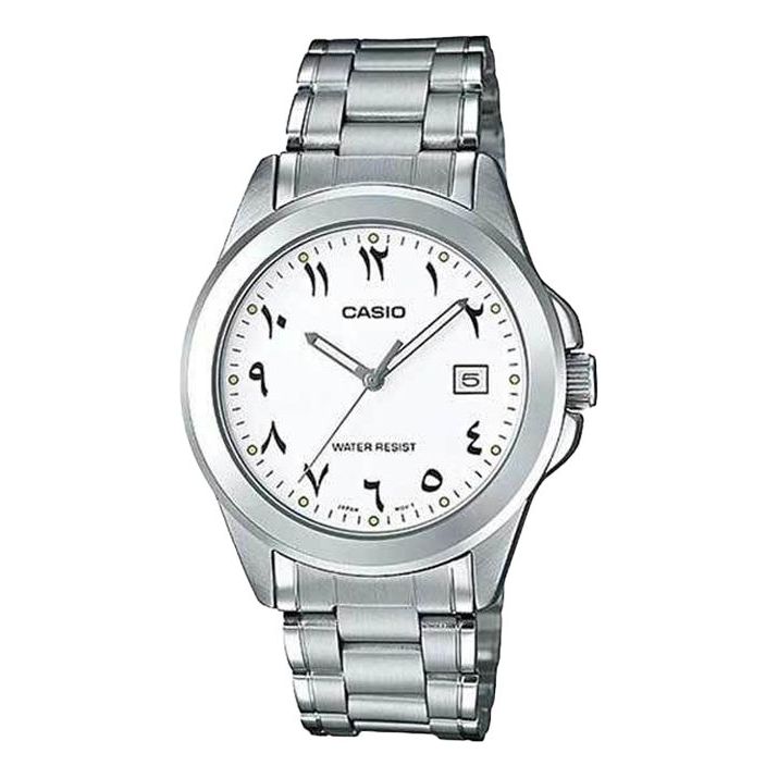Men's CASIO Retro Sports Watch Business Mens White Analog MTP-1215A-7B3DF