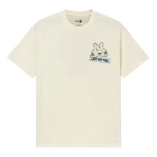Li-Ning x OG_SLICK Crossover SS22 Graffiti Cartoon Printing Tee 'Creamy White' AHSS057-1