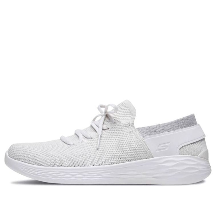(WMNS) Skechers You Running Shoes White 14960-WHT