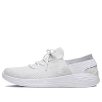 (WMNS) Skechers You Running Shoes White 14960-WHT
