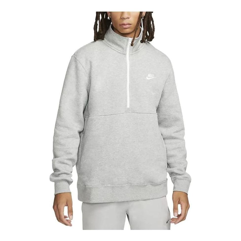 Nike Sportswear Club Brushed-Back 1/2-Zip Sweatshirt 'Grey' DD4732-066