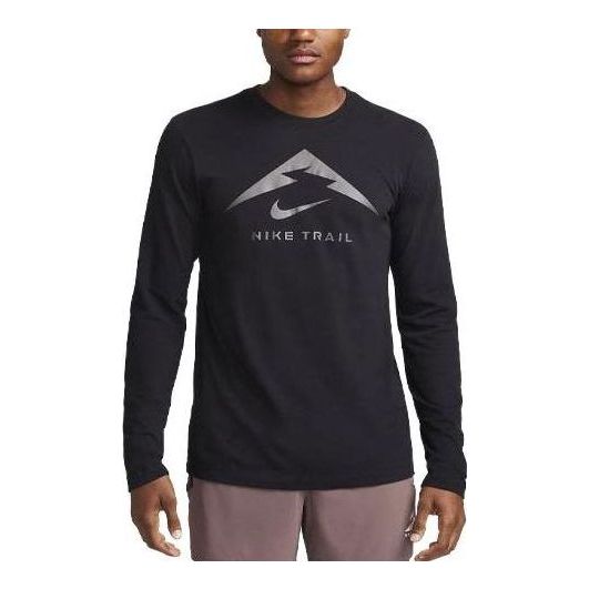 Nike Dri-FIT Trail Running Long Sleeve T-Shirt 'Black' FN0827-010