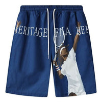 FILA Athletics Series Casual Sports Lacing Shorts Blue A51M123366F-NV