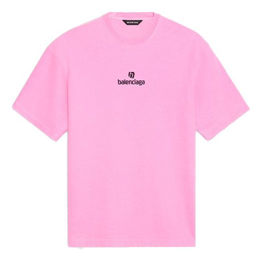 Balenciaga Sponsor Round-neck Tee Pink/Red 612965TJVD95764