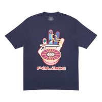 PALACE Hippy Cig Creative Pattern Printing Short Sleeve Unisex Navy Blue P18TS097