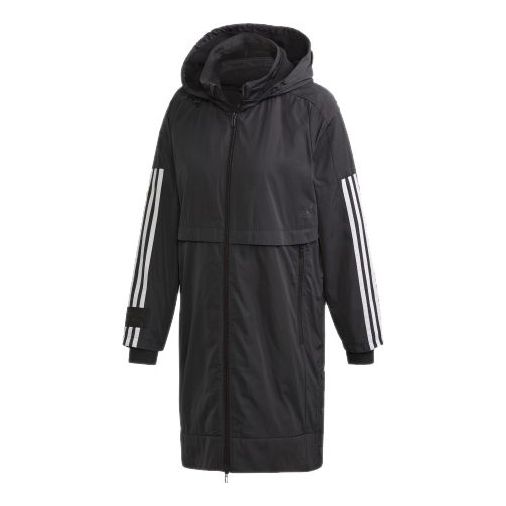 (WMNS) adidas ID Woven Long Jacket 'Black' FT1758