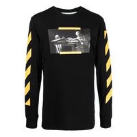 Men's Off-White FW21 Caravaggio Painting Long Sleeves Black T-Shirt OMAB001F21JER0041084