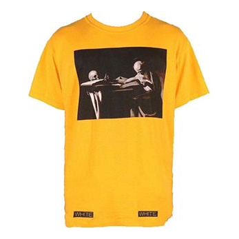 Off-White C O VIRGIL ABLO OW Painting Short Sleeve Yellow OW-SS18-046