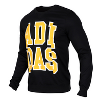 adidas neo Large Logo Printing Round Neck Pullover Black EI6273
