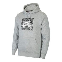 Nike logo Printing hooded Casual Long Sleeves Pullover Gray BV8336-063