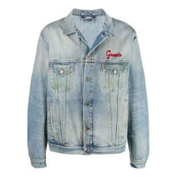 Gucci Cat Logo Embroidered Denim Jacket Denim 'Blue' 631186-XDBGS-4452