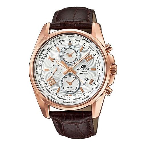CASIO Quartz Waterproof EDIFICE Rose Gold Watch Dial Mens Rose Gold Analog EFB-301JL-7A
