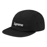 Supreme Washed Chino Twill Camp Cap 'Black White' SUP-SS20-523