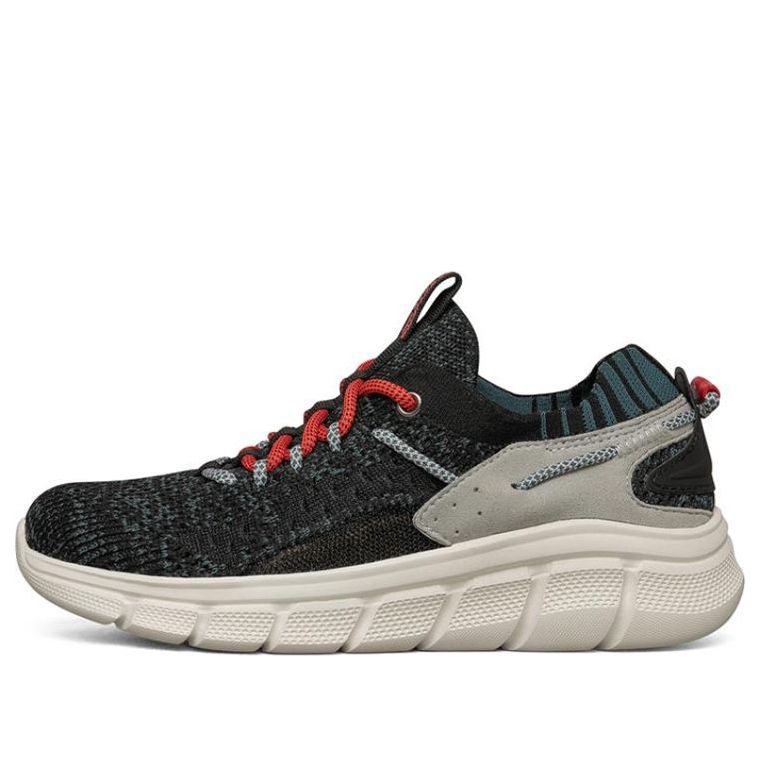 (WMNS) Skechers Bobs B Flex Running Shoes Black/White/Grey 117115-BLK