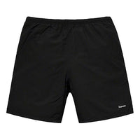 Supreme SS19 Nylon Water Short Solid Color Casual Shorts Unisex Black SUP-SS19-10452