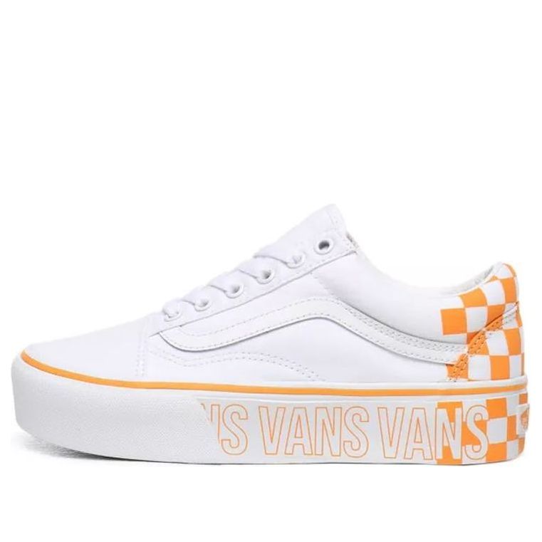 Vans Old Skool Platform 'White Orange' VN0A3B3UAHP