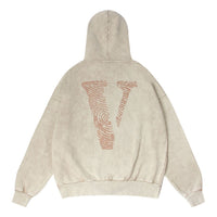 VLONE Finger Print Logo Hoodie 'Beige Red' VLHD24004-BE
