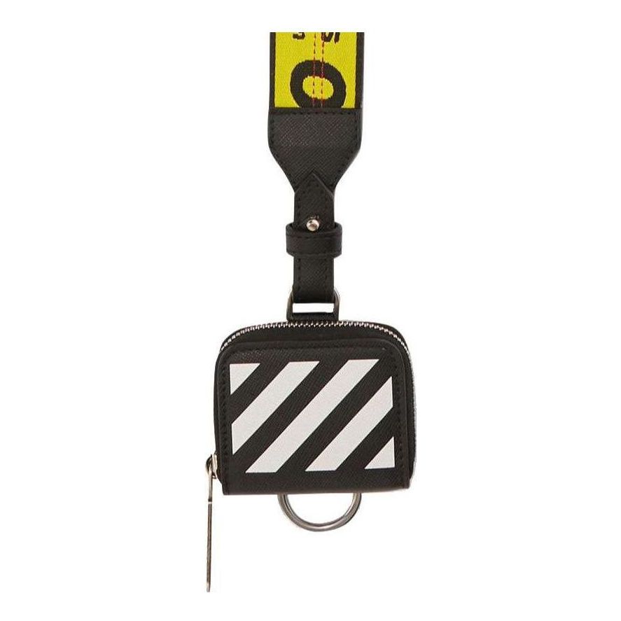 Off-White Diagonal-Stripe AirPods Pro Holder OMNH007F22LEA0011001